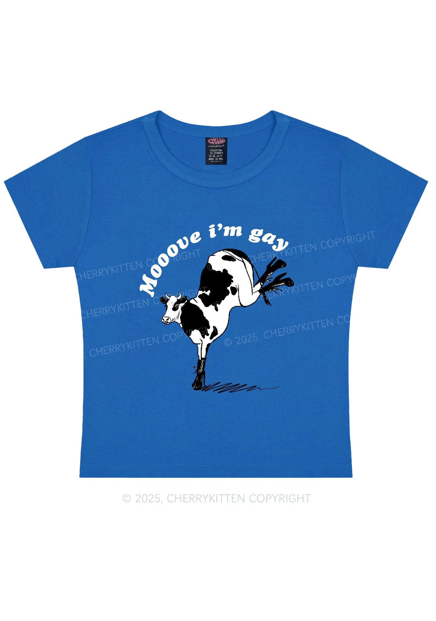 Mooove Im Gay Y2K Baby Tee Cherrykitten