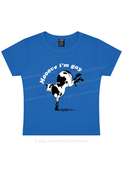 Mooove Im Gay Y2K Baby Tee Cherrykitten