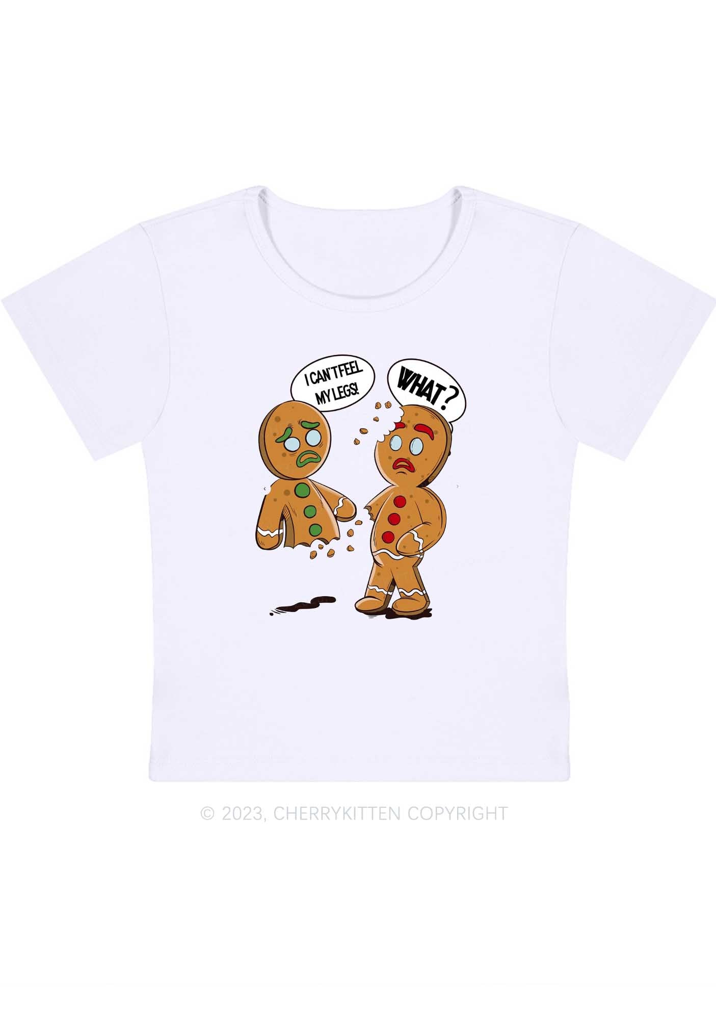 I Can't Feel My Legs Christmas Baby Tee Cherrykitten