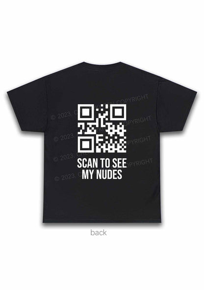 Custom QR Code Scan My Nxdes Y2K Chunky Shirt Cherrykitten