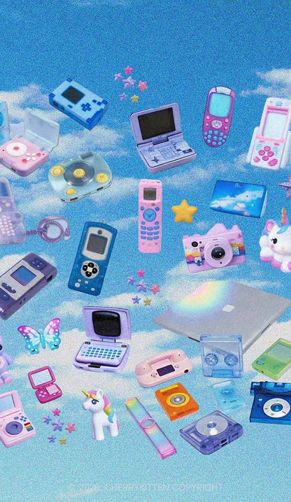 Punk Digital Y2K Phone Case Cherrykitten