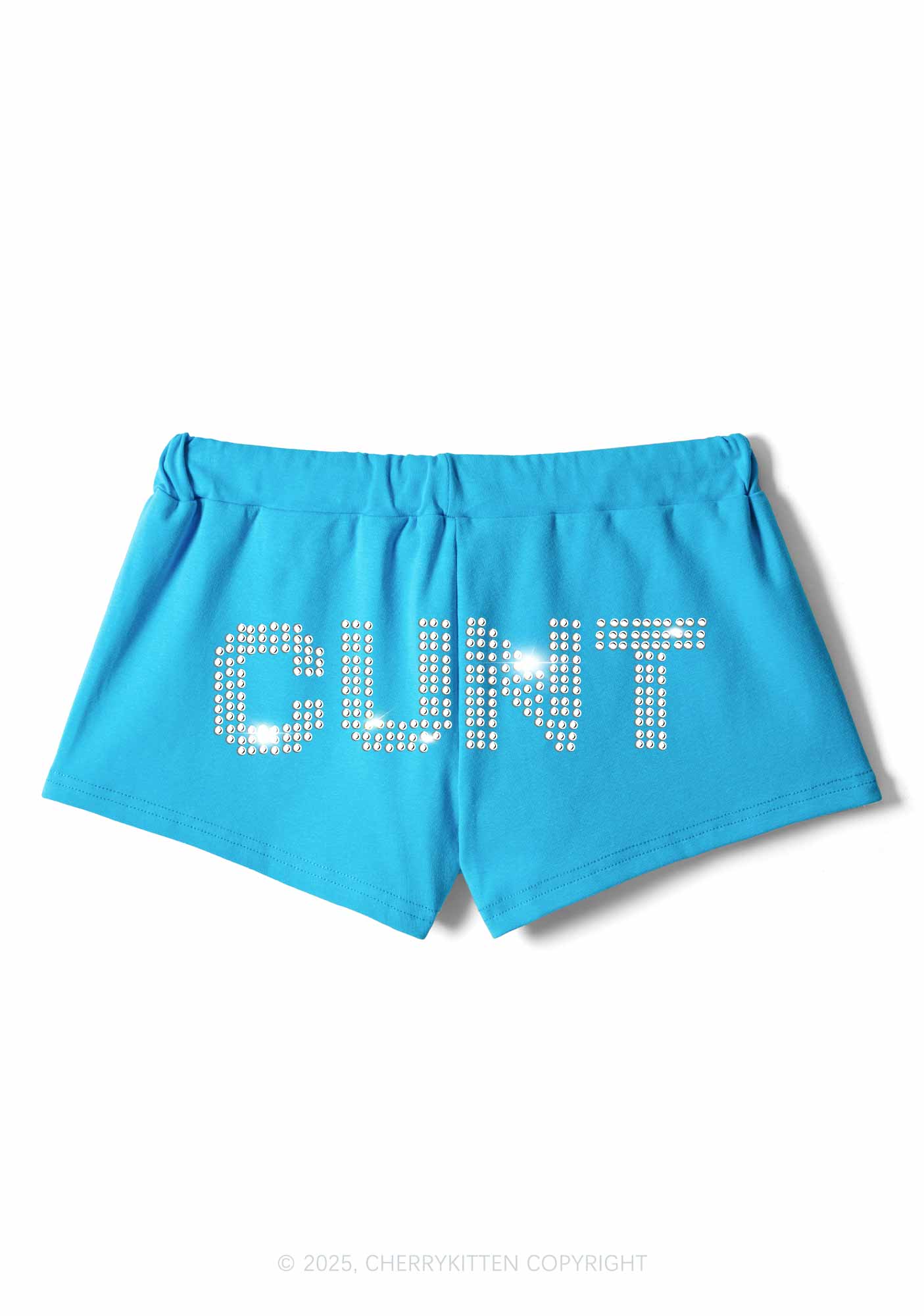 Rhinestone Cxxt Y2K Drawstring Mini Shorts Cherrykitten