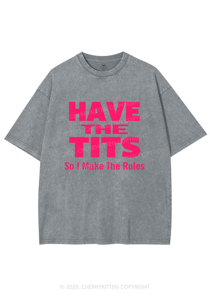I Make Rules Y2K Shirts Washed Tee Cherrykitten