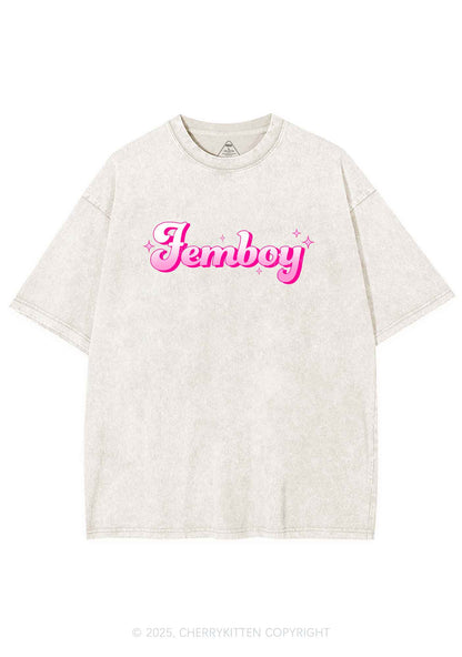 Femboy Pride Y2K Shirts Washed Tee Cherrykitten