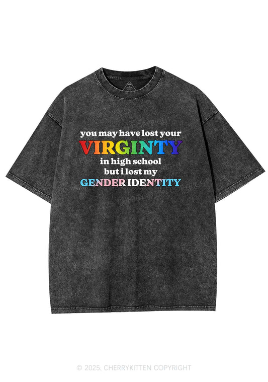 I Lost My Gender Identity Pride Y2K Shirts Washed Tee Cherrykitten