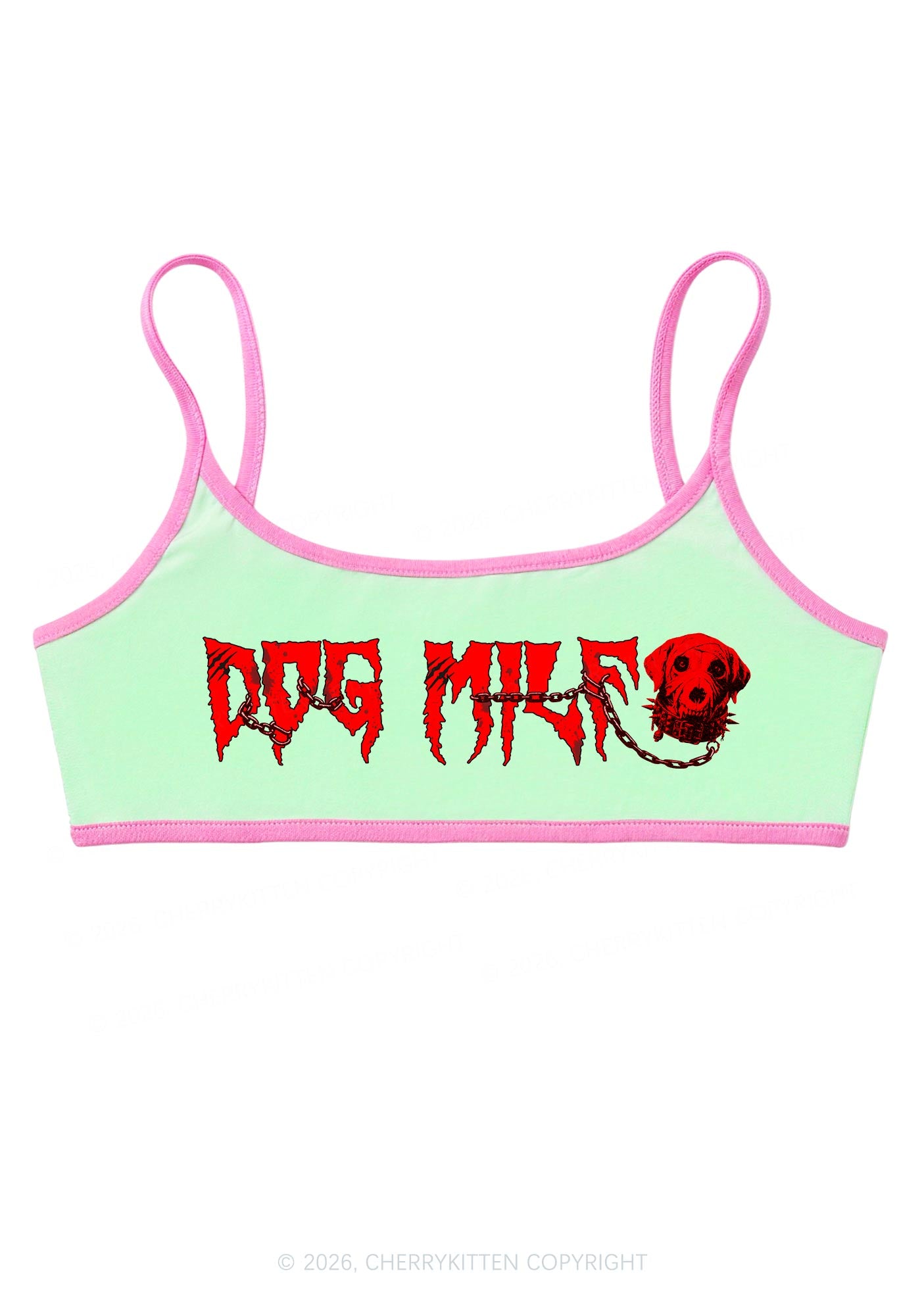 Halloween Bloody Chain Dog Mxxf Y2K Super Crop Cami Cherrykitten