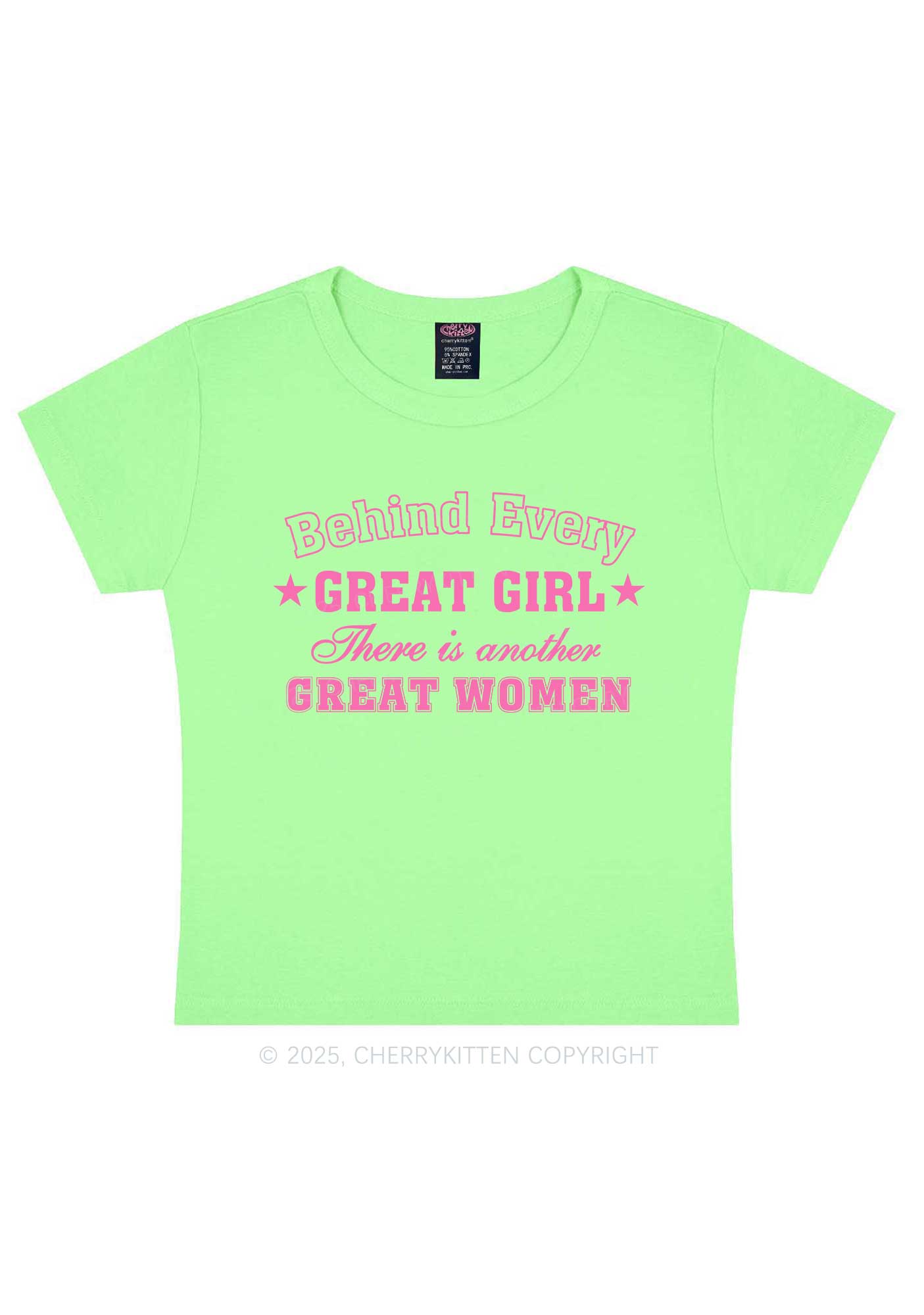 Great Girl Great Women Pride Y2K Baby Tee Cherrykitten