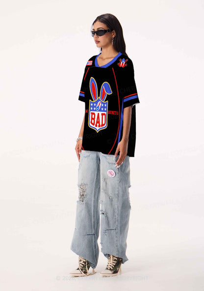 Black Football Bunny Y2K Sport Jersey Shirts Cherrykitten