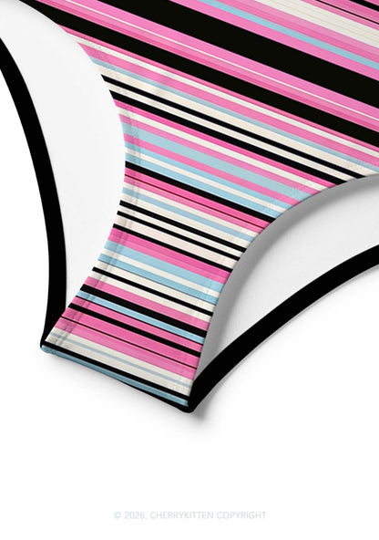 Bisexual Mess Pride Y2K Print Bikini Set Cherrykitten