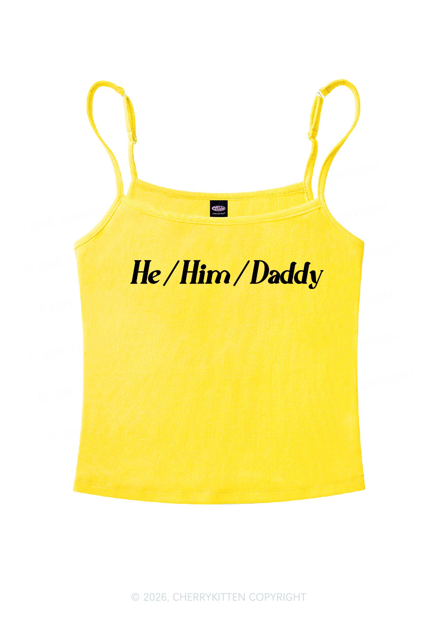 He Him Daddy Pride Y2K Spaghetti Strap Cami Cherrykitten