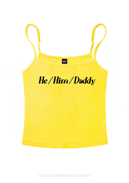 He Him Daddy Pride Y2K Spaghetti Strap Cami Cherrykitten