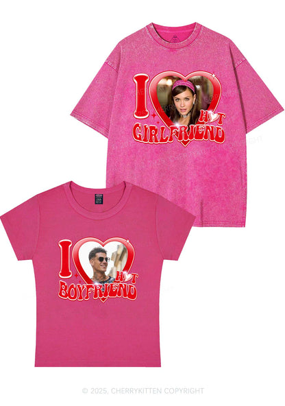Custom I Love My Hot GF BF Y2K Valentine's Day Couple Shirt Cherrykitten