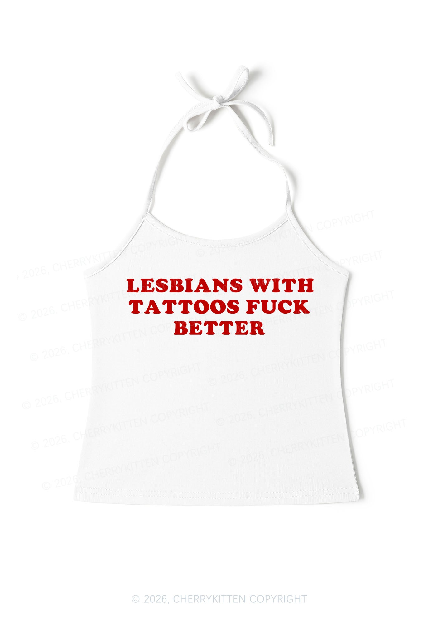 Lesbians With Tattoos Pride Y2K Halter Neck Cami Cherrykitten