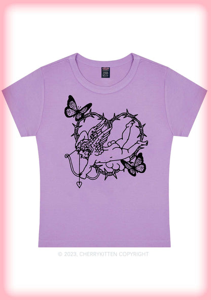 Butterfly Cupid Valentine's Day Y2K Baby Tee Cherrykitten