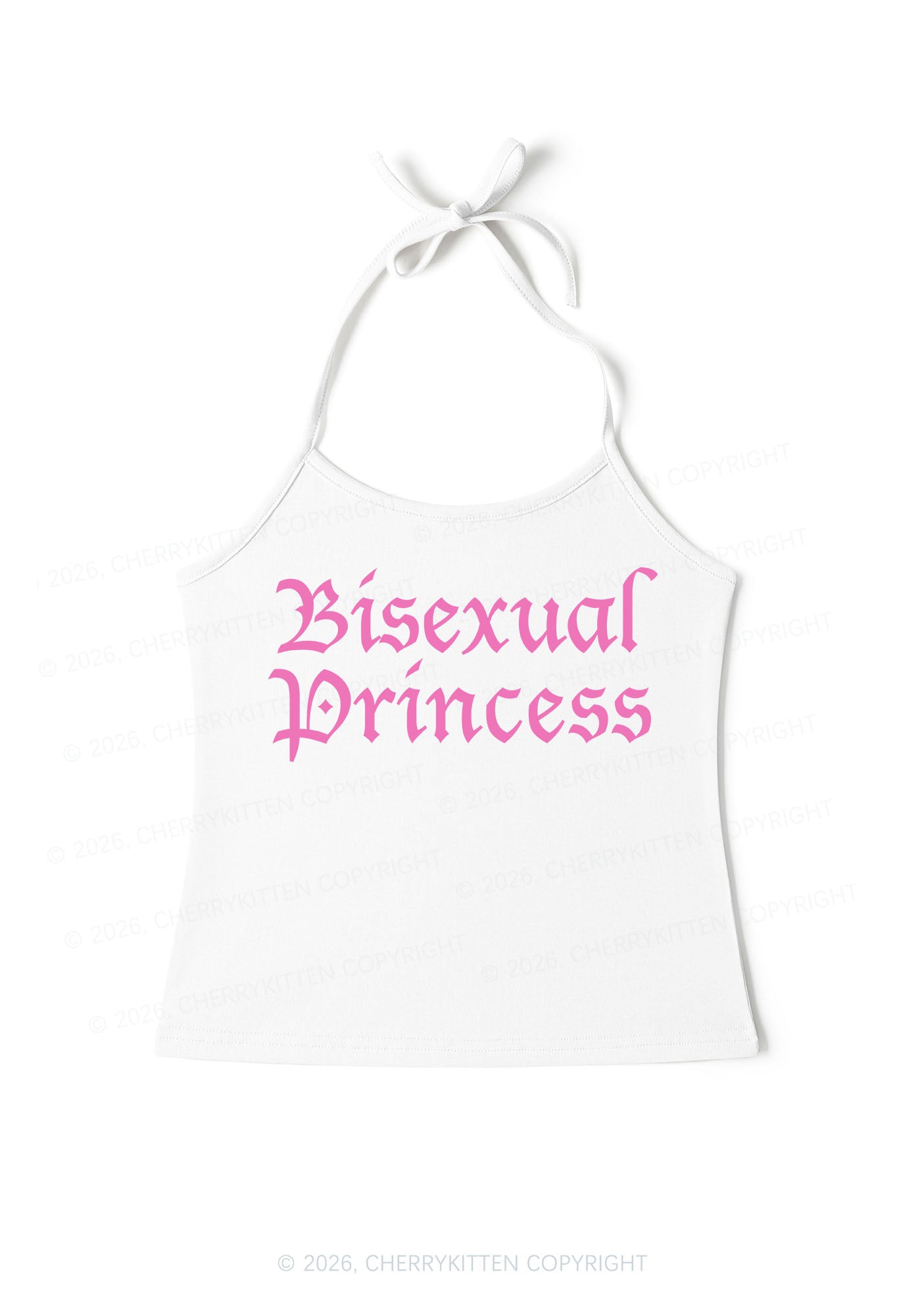Bisexual Princess Pride Y2K Halter Neck Cami Cherrykitten