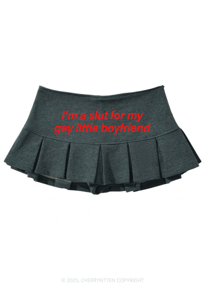 Slxt For My Gay BF Valentine's Day Y2K Mini Pleated Skirts Cherrykitten