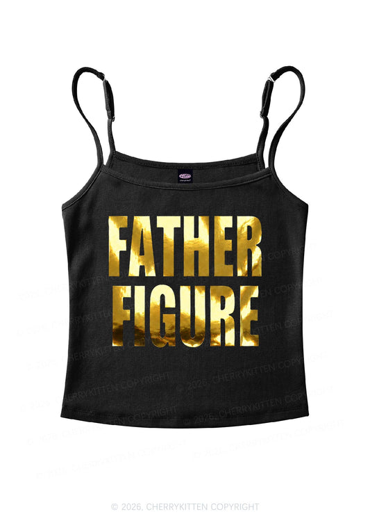 Father Figure Silver Foil Printed Y2K Spaghetti Strap Cami Cherrykitten