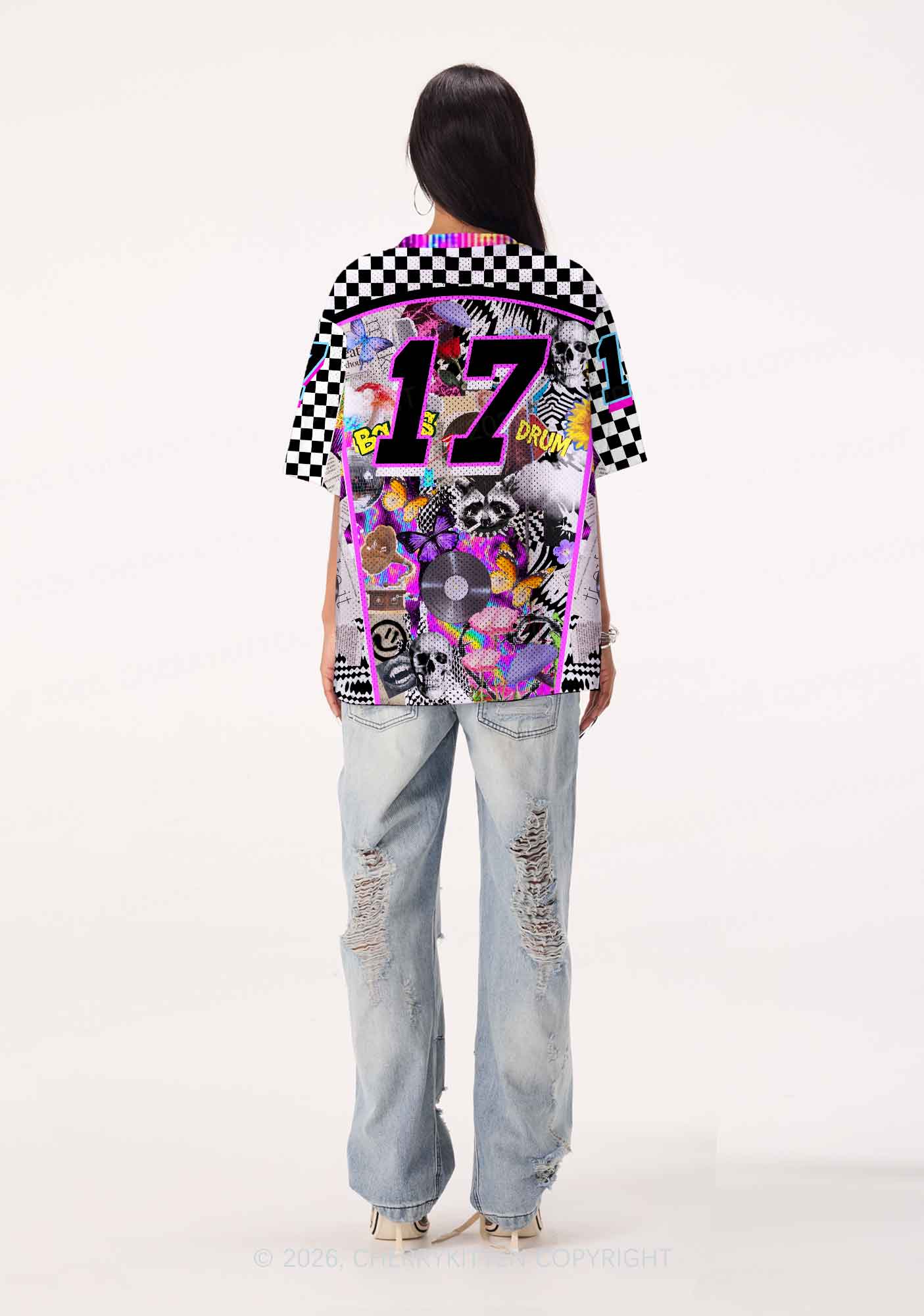 Bass And Drum Collage Y2K Sport Jersey Shirts Cherrykitten