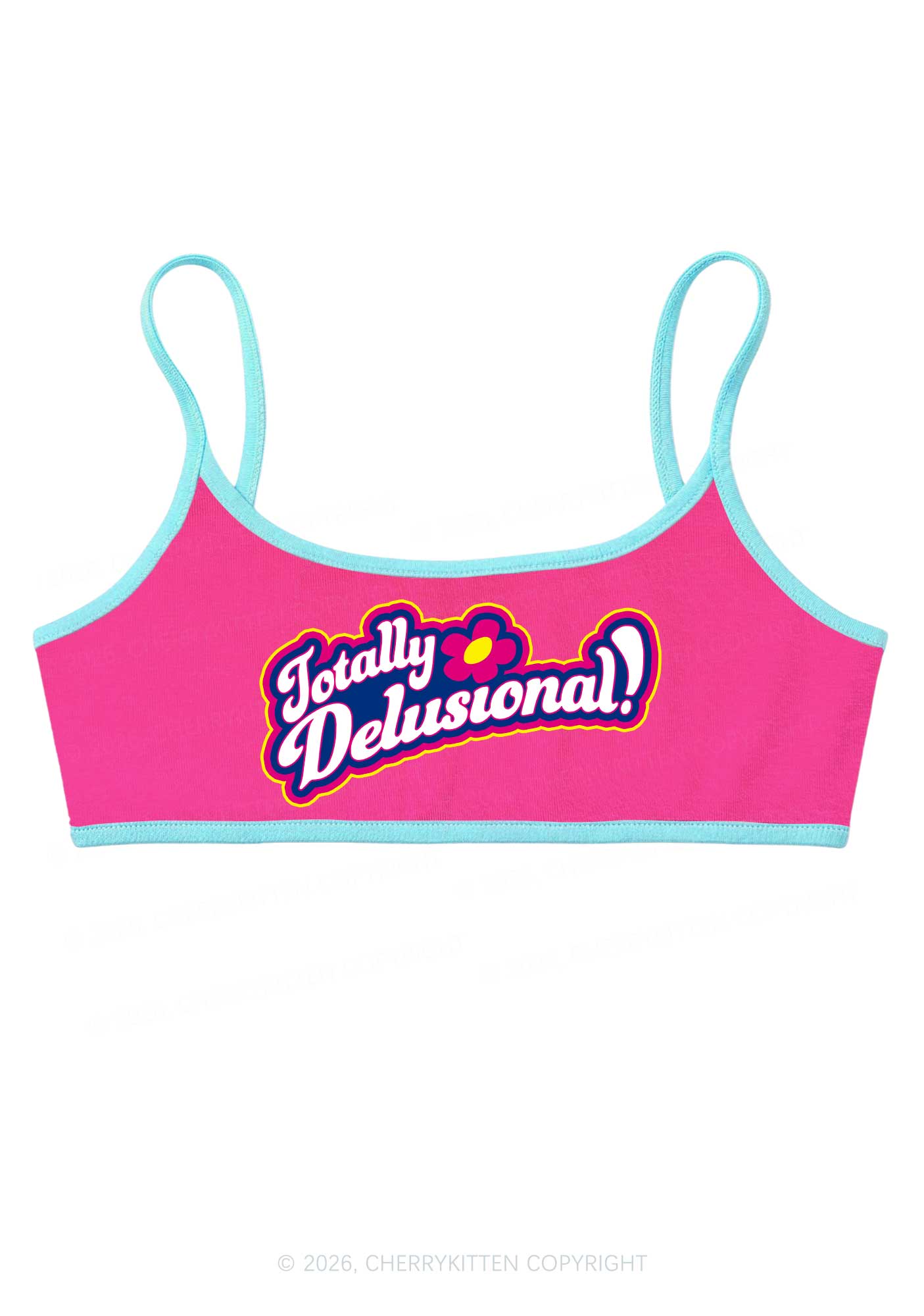 Totally Delusional Y2K Super Crop Cami Cherrykitten
