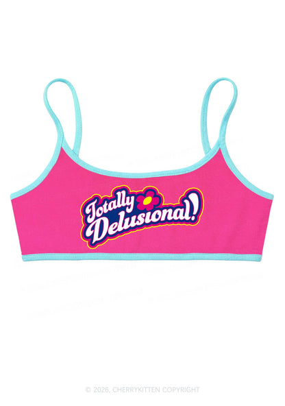 Totally Delusional Y2K Super Crop Cami Cherrykitten