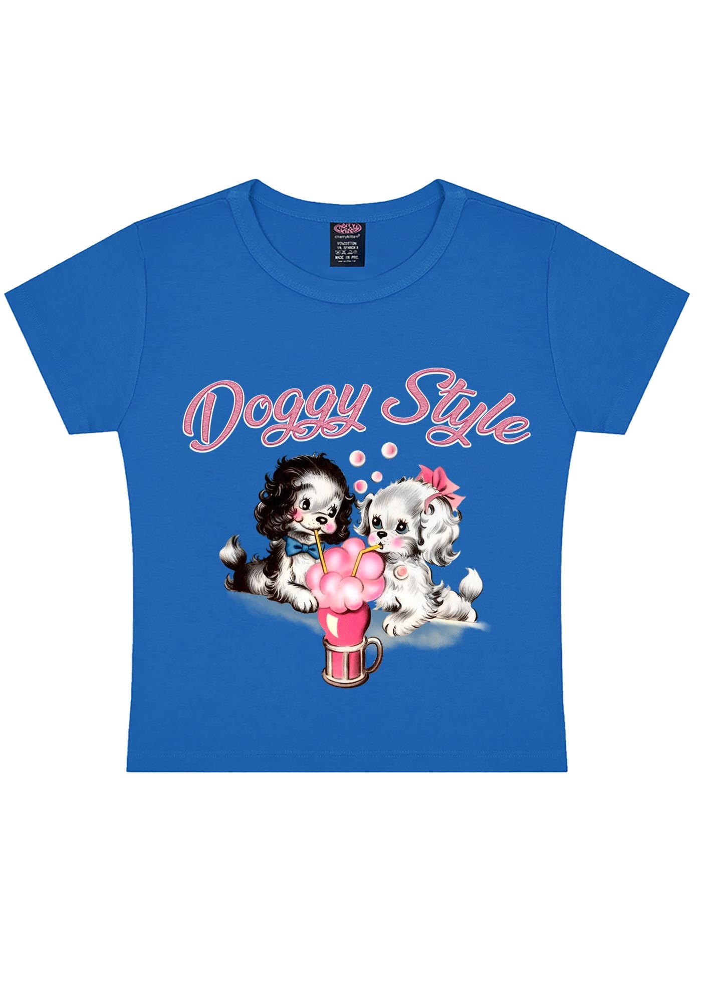 Doggy Style Y2K Baby Tee Cherrykitten