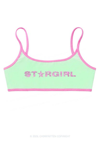 Rhinestone Stargirl Y2K Super Crop Cami Cherrykitten