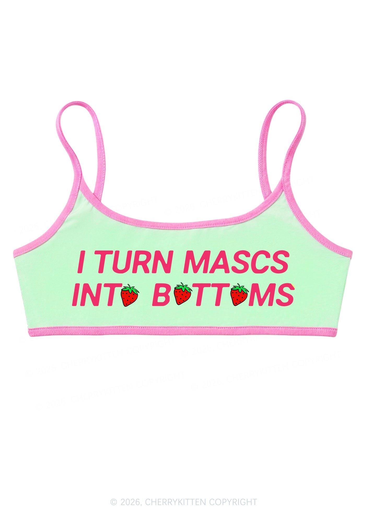 Turn Mascs Into Bottoms Pride Y2K Super Crop Cami Cherrykitten