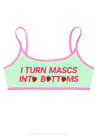 Turn Mascs Into Bottoms Pride Y2K Super Crop Cami Cherrykitten
