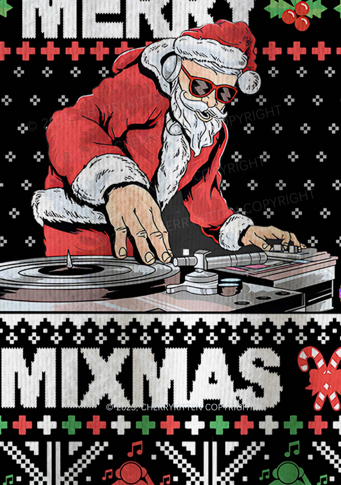 Marry Mixmas Y2K Christmas Knit Sweatshirt Cherrykitten