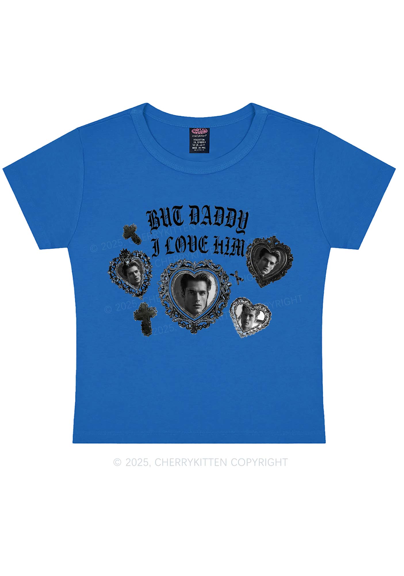 Gothic But Daddy I Love Him Y2K Baby Tee Cherrykitten