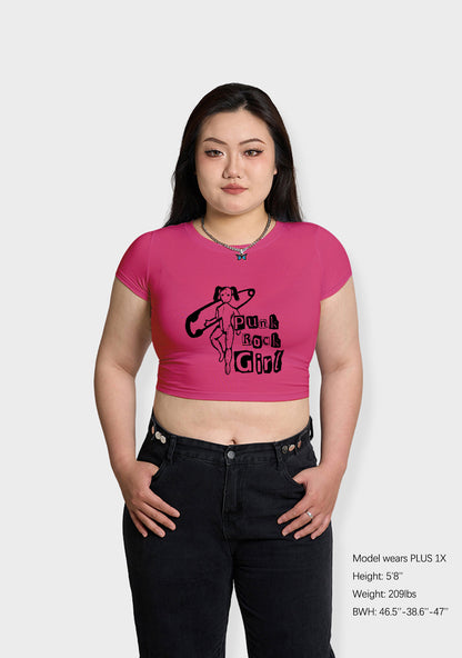 Curvy Punk Rock Girl Baby Tee