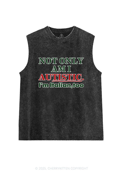 Not Only Autistic Y2K Washed Muscle Tank Cherrykitten