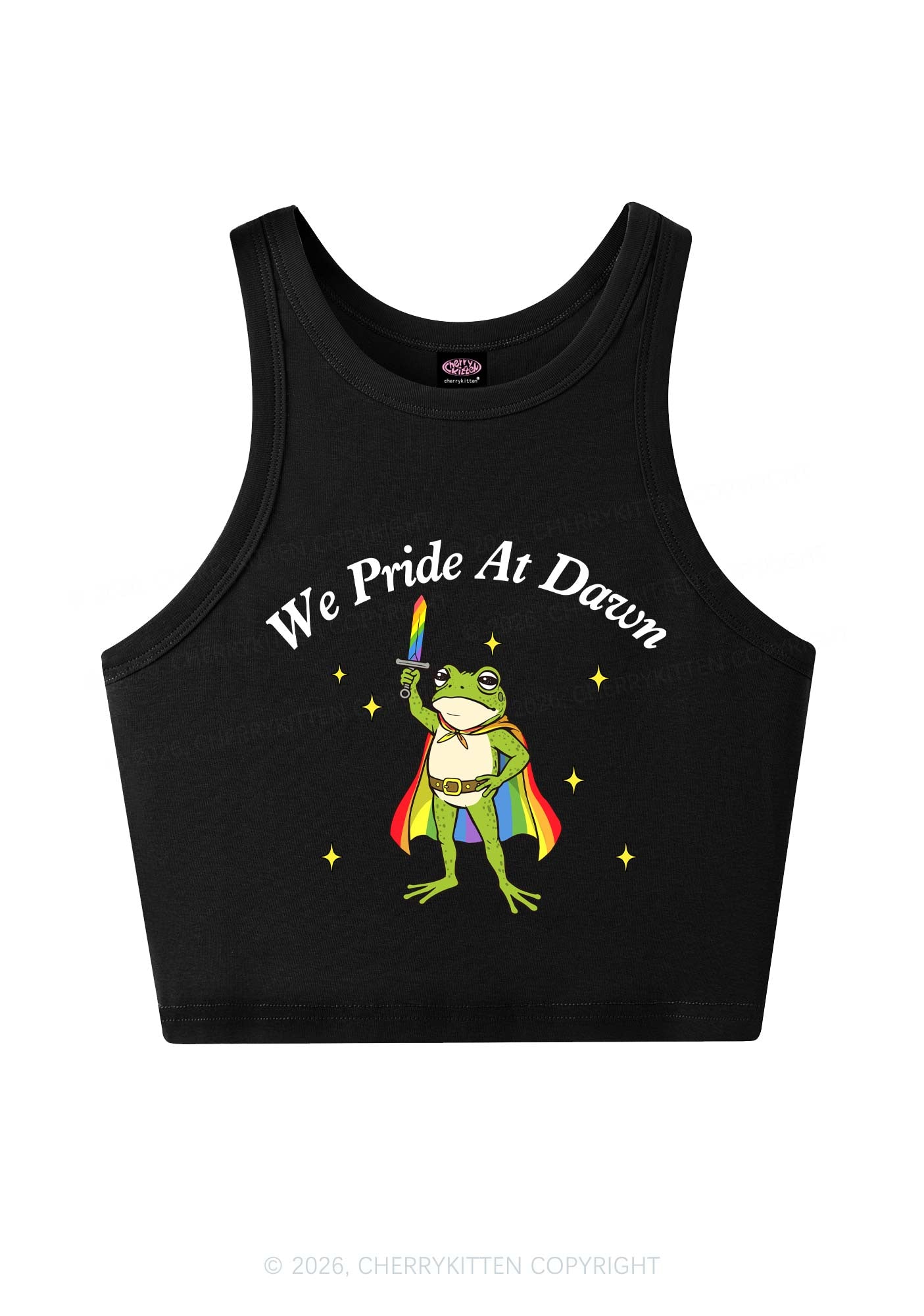 We Pride At Dawn Y2K Crop Tank Top Cherrykitten