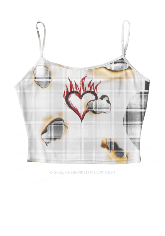 Scorched Love Heart Y2K Mesh Cami Tank Cherrykitten