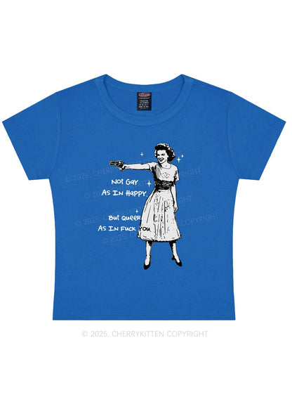 But Queer As In Pride Y2K Baby Tee Cherrykitten