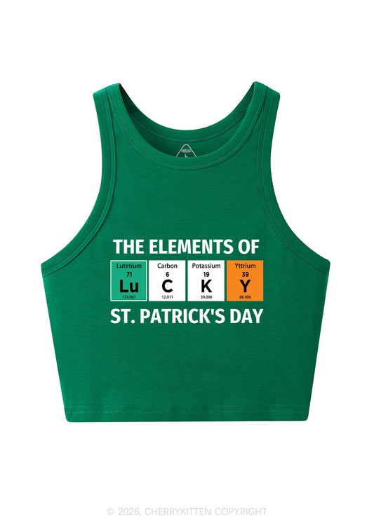 Elements Of Lucky St Patricks Y2K Crop Tank Top Cherrykitten