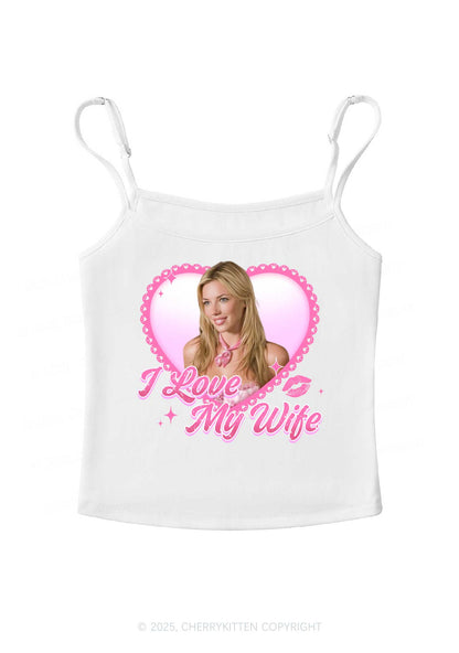 Custom I Love My Wife Y2K Spaghetti Strap Cami Cherrykitten
