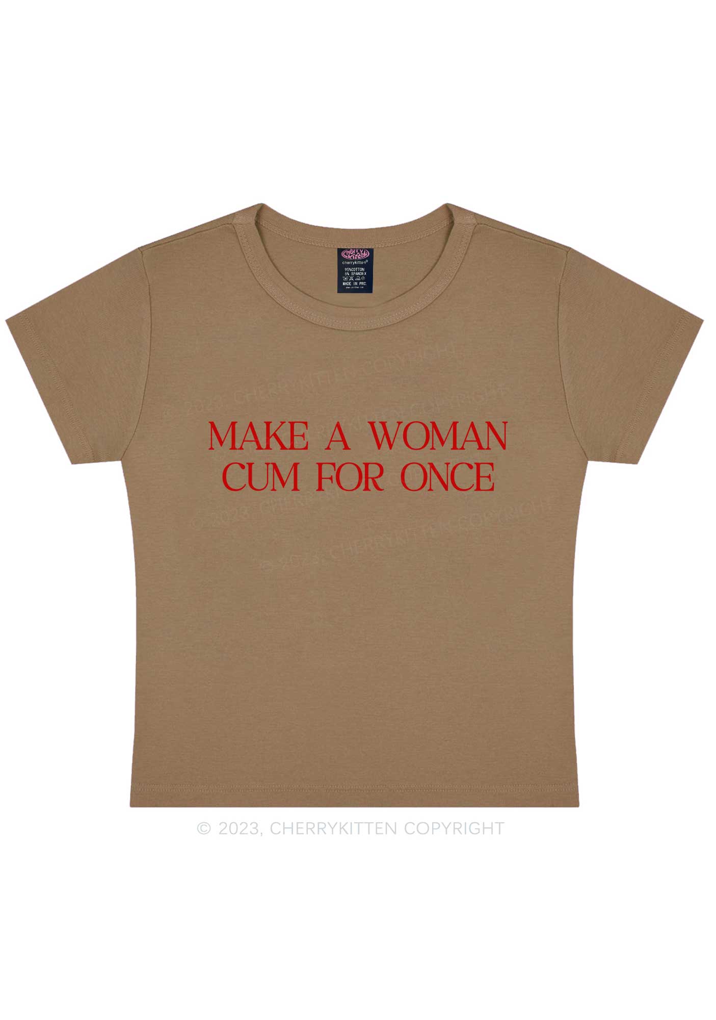 Make A Woman Come Y2K Baby Tee Cherrykitten