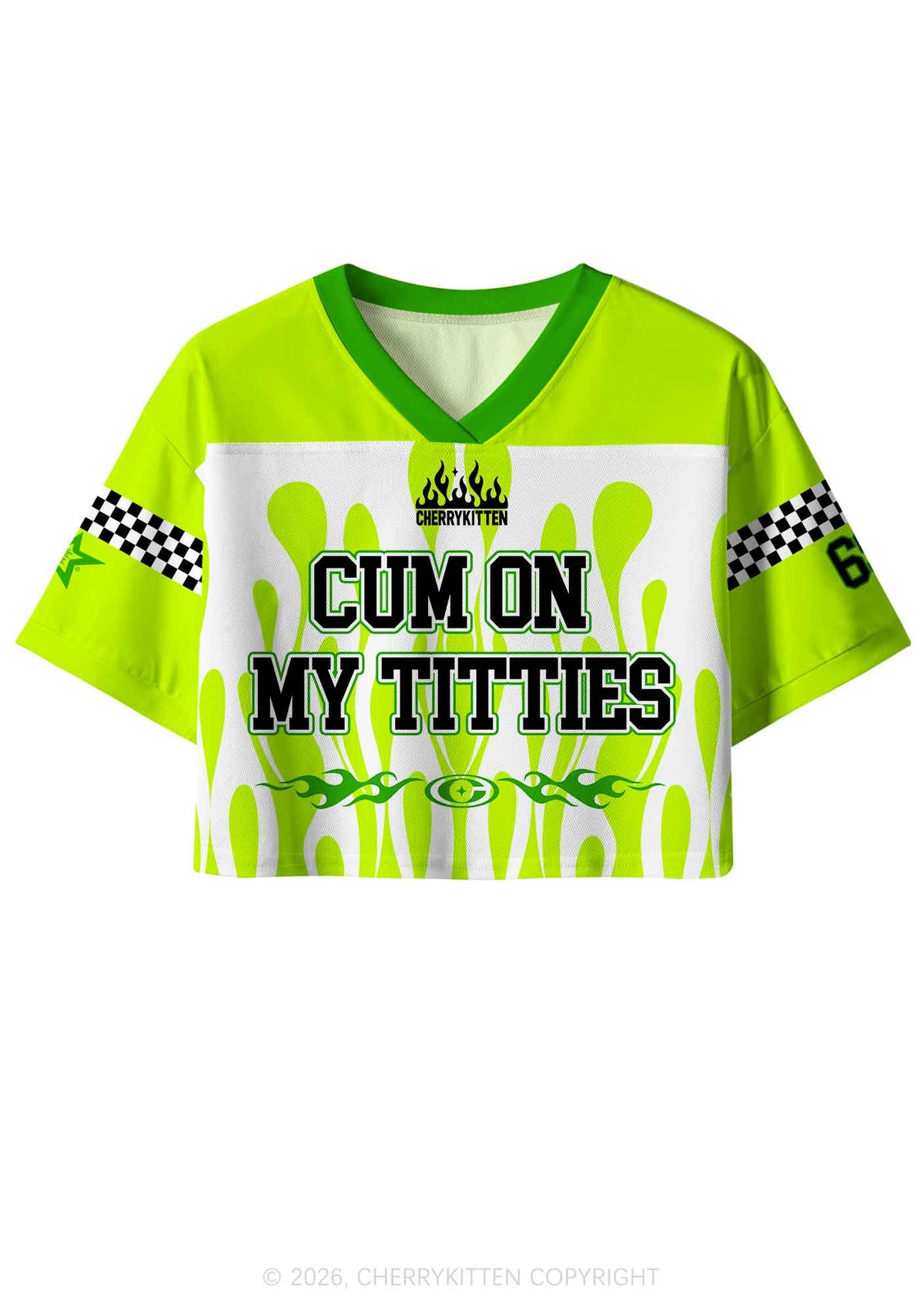 Cxm On My Txtties Y2K Crop Sport Jersey Shirts Cherrykitten