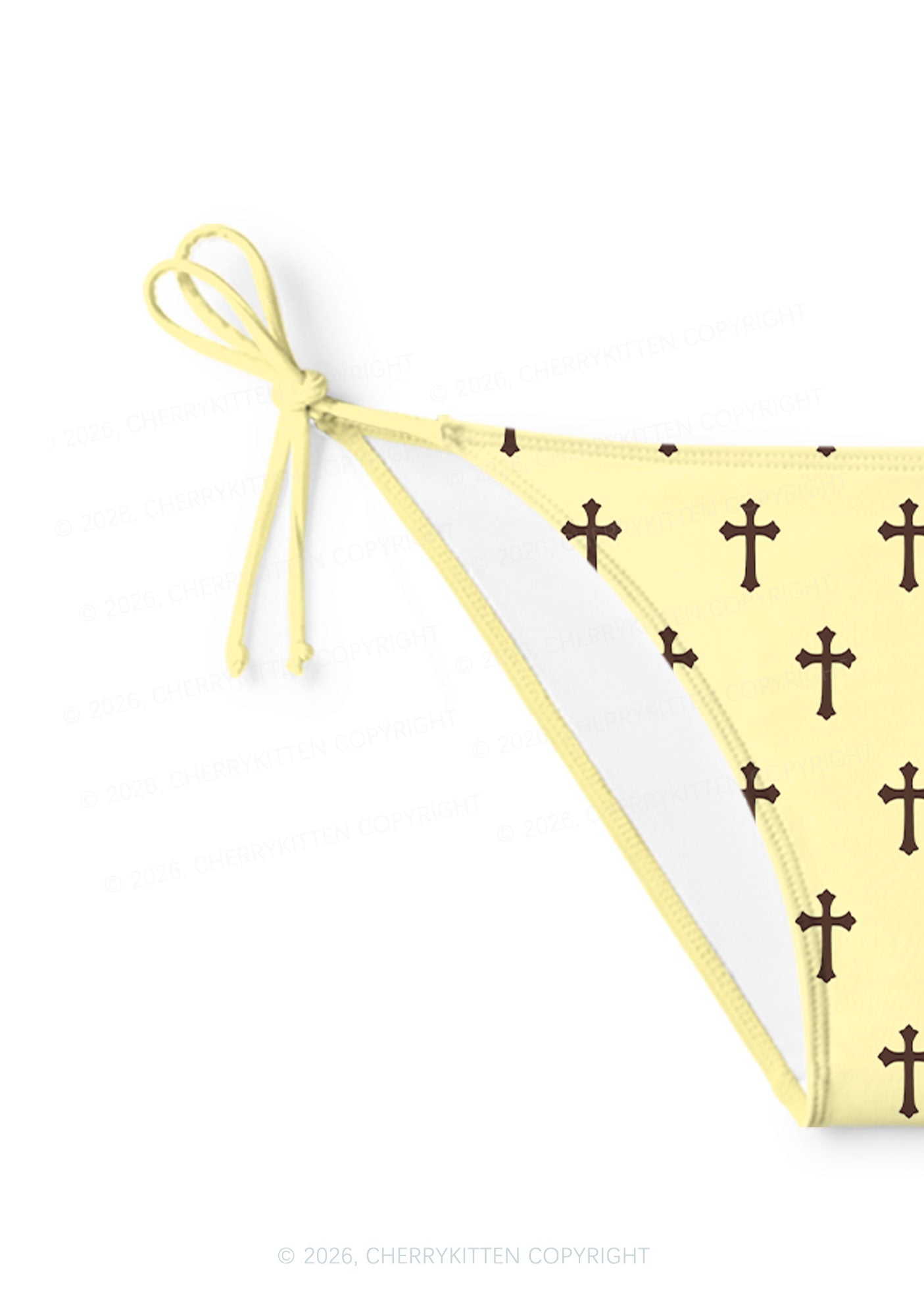 Cunting Season Cross Y2K Print Bikini Set Cherrykitten