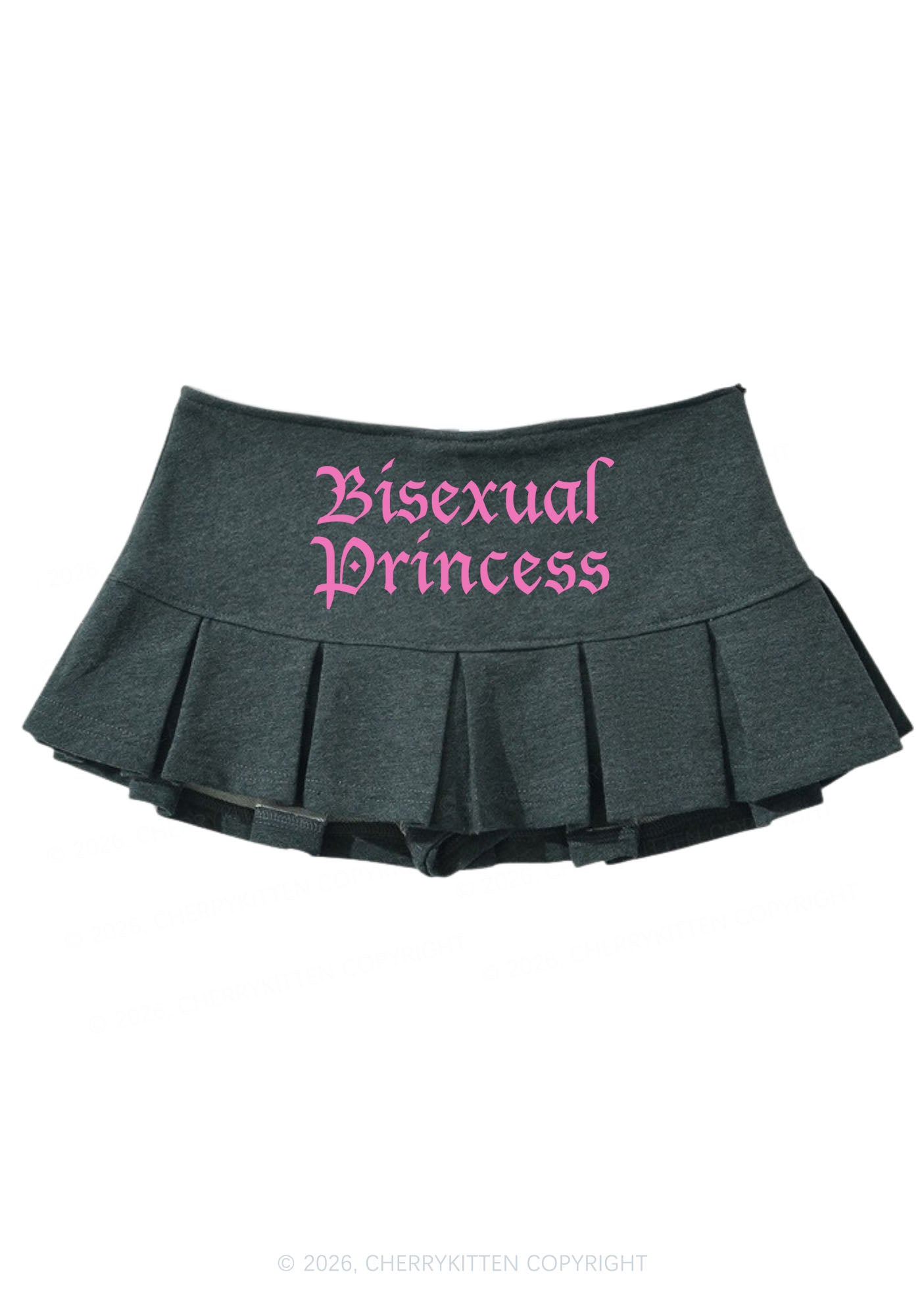 Bisexual Princess Pride Y2K Mini Pleated Skirts Cherrykitten
