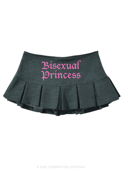 Bisexual Princess Pride Y2K Mini Pleated Skirts Cherrykitten