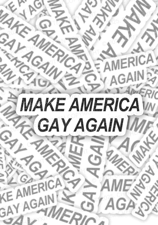 Make America Gay Again Pride 1Pc Y2K Sticker Cherrykitten