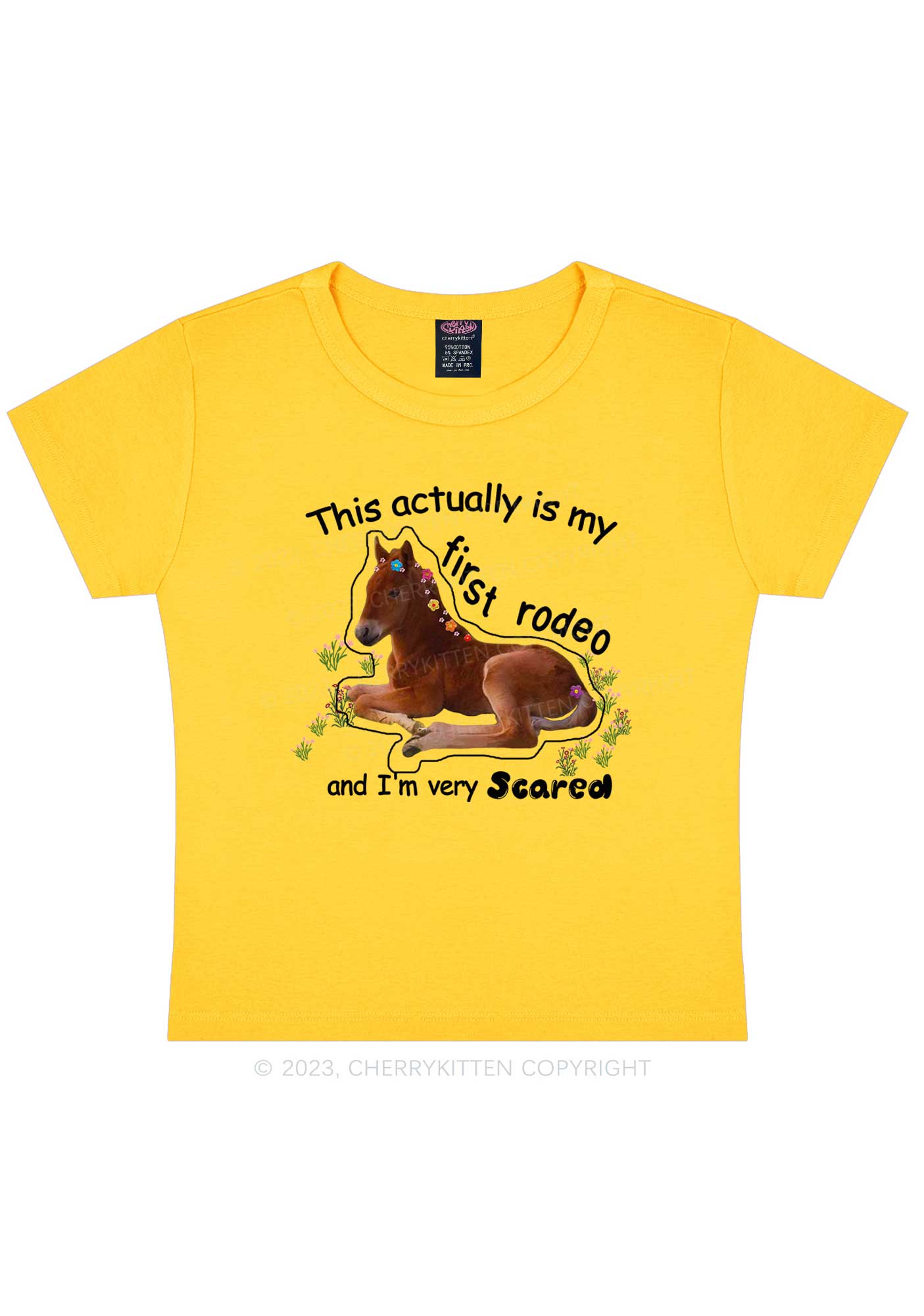 My First Rodeo Y2K Baby Tee Cherrykitten