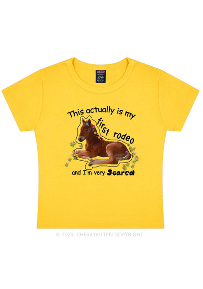 My First Rodeo Y2K Baby Tee Cherrykitten