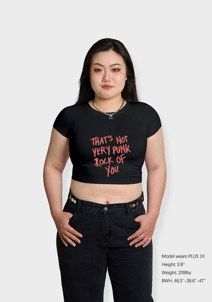 Curvy That's Not Very Punk Rock Of You Baby Tee