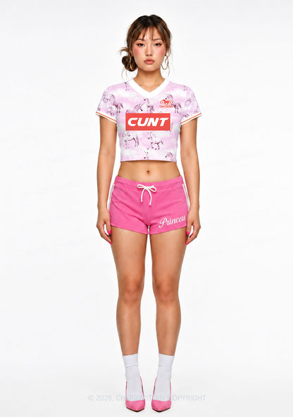 Cxxt Horse Y2K Crop Football Jersey Shirts Cherrykitten
