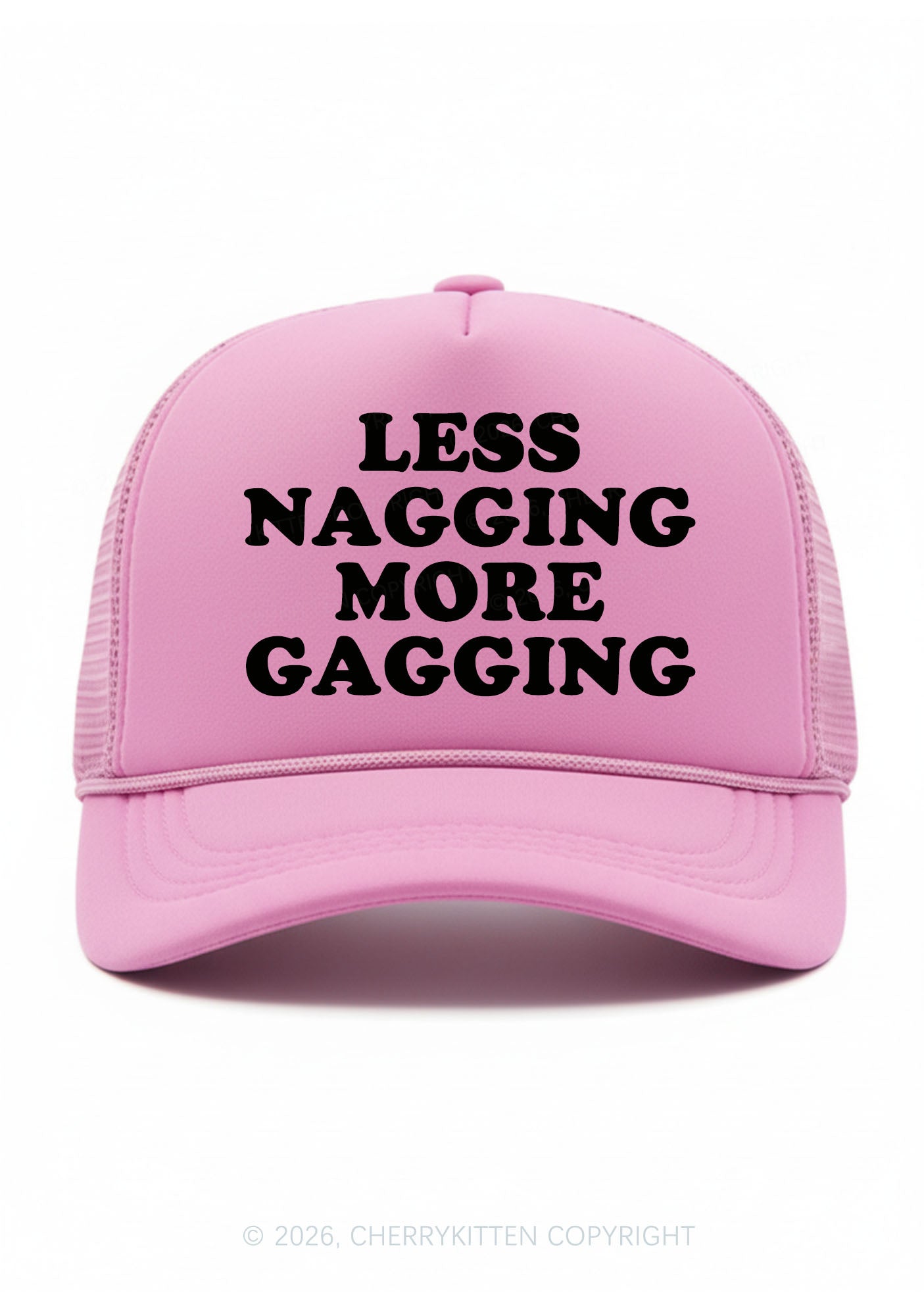 Less Nagging More Gagging Y2K Trucker Hat Cherrykitten