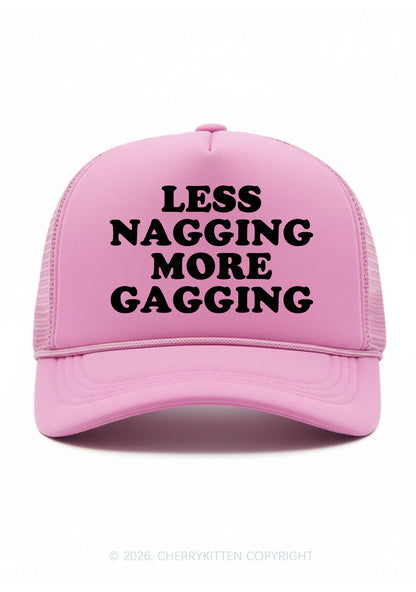 Less Nagging More Gagging Y2K Trucker Hat Cherrykitten