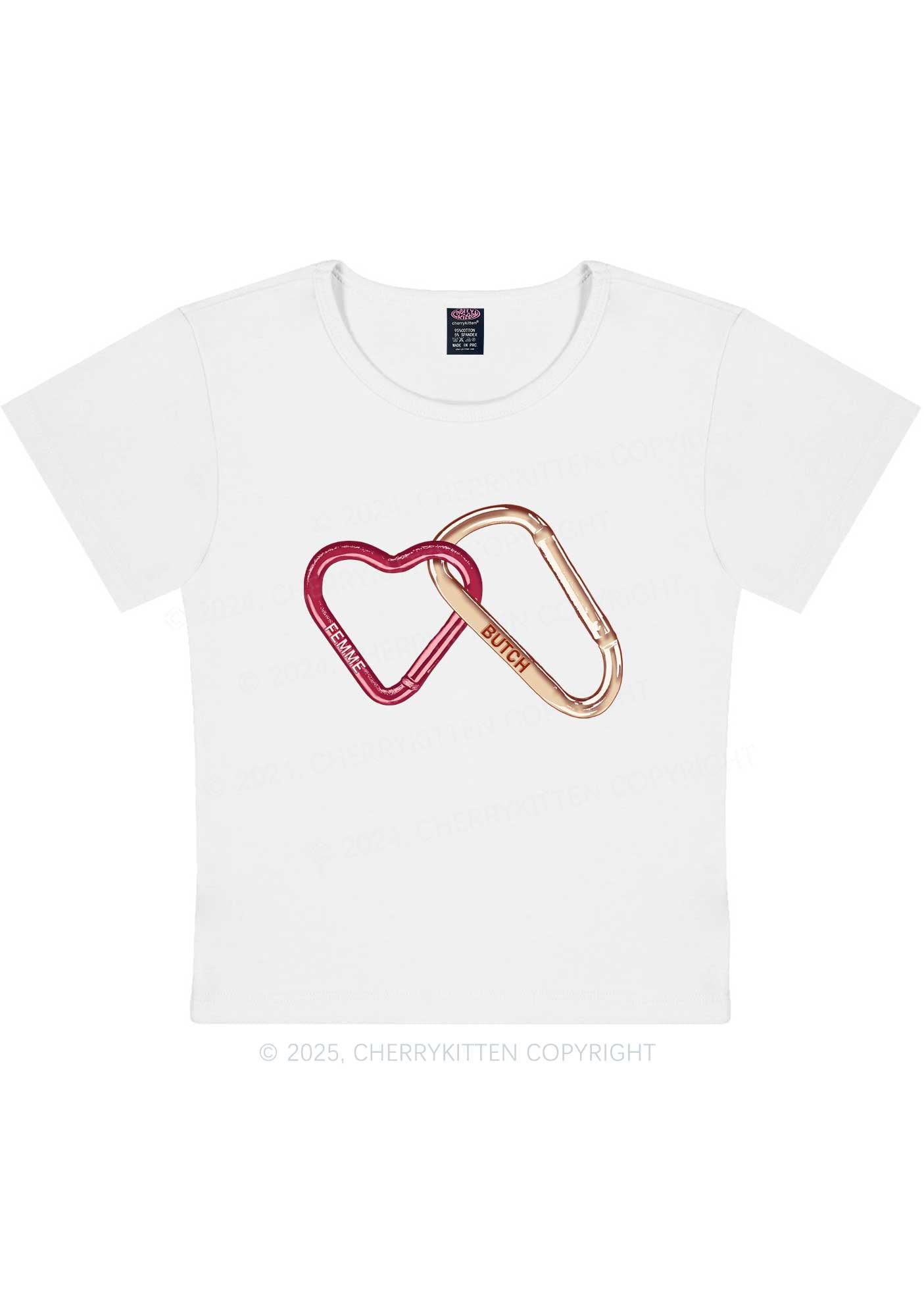 Femme Butch Y2K Baby Tee Cherrykitten
